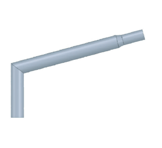 Stalpi de Iluminat - Brat simplu 200 cm pentru stalp galvanizat
