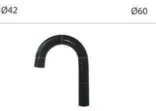 Brate + accesorii - Brat simplu J pt Stalp Negru