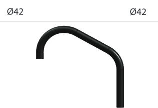 Stalpi de Iluminat - Brat simplu N 500mm pt Stalp Negru