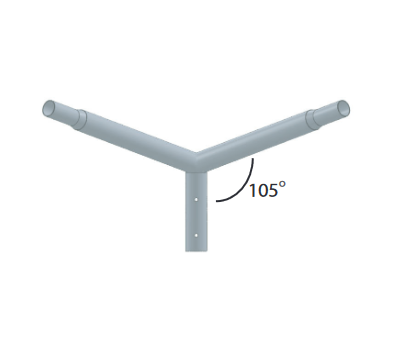 Stalpi de Iluminat - Brat dublu 150 cm / 90° pentru stalp galvanizat