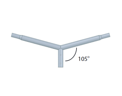 Stalpi de Iluminat - Brat dublu 200 cm / 180° pentru stalp galvanizat