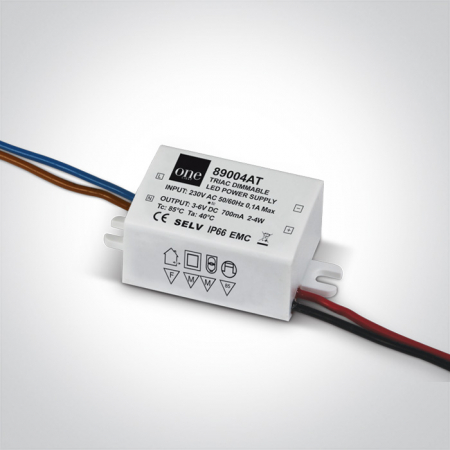 Driver Led Triac Dimabil CC 2-4W, 700mA, IP66 89004AT