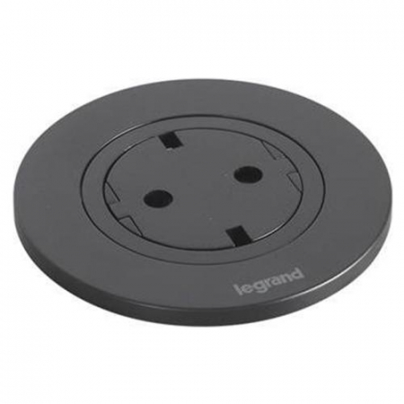 Incara  Legrand - Incara Disq 60 cu Priza 2P+T alba, finisaj alb, negru, metal, cablu 2m + stecar 2P+T