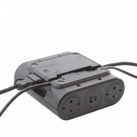 Incara  Legrand - Incara Link'On extensibila, cu 4x Priza 2P+T, 2x USB A+C, cablu HDMI 2m, cablu alimentare 2,5m + stecar 2P+T, conector Wieland integrat