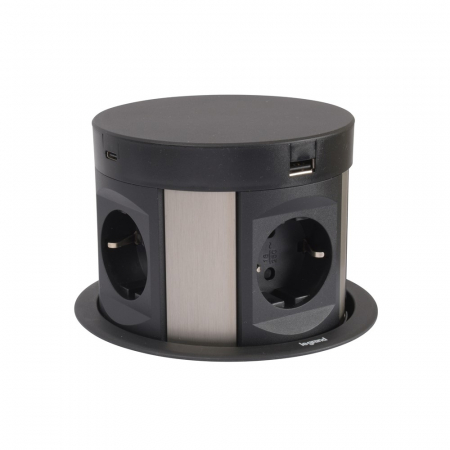 Incara  Legrand - Incara Tower 120 cu 4x Priza 2P+T, 2x USB A+C, cablu 2m + stecar 2P+T