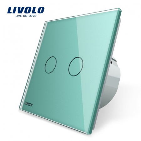 Livolo - Intrerupator dublu reset, buton revenire VL-C702H-11