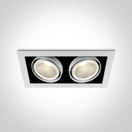Spoturi / Proiectoare - Led Incastrat, Orientabil, 2x30W 51230/W/W