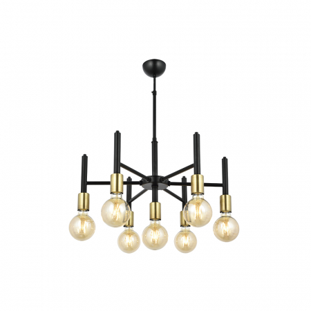 Lustre - Lustră Arella 7XE27 negru Oktay
