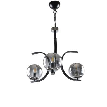 Lustre - Lustră Aylin 3XE2 negru crom Oktay