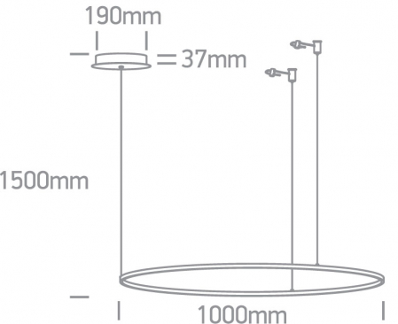Lustra cerc orizontal 48W  63150/B/W [1]