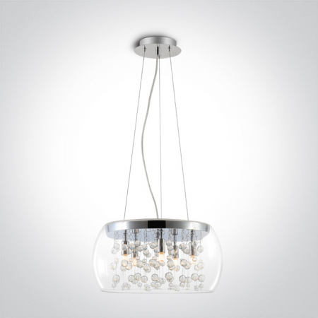 Lustre - Lustra cu Cristale, G9, 5x9W, IP20, Diametru 400mm x Inaltime 1200mm 63166P