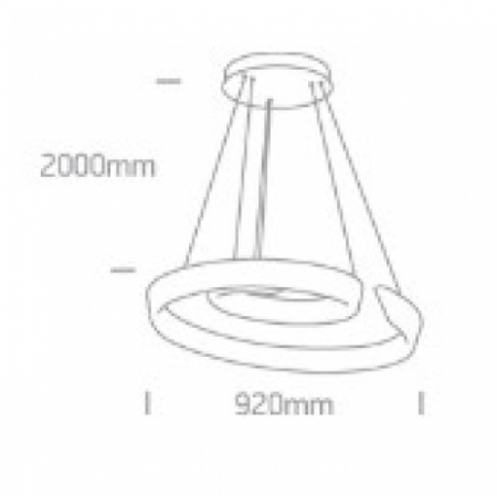 Lustra Led suspendat Diametru 920mm, 60W 63112/W [1]