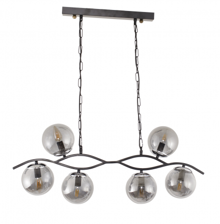 Lustre - Lustră Mask 6XE27 negru Oktay
