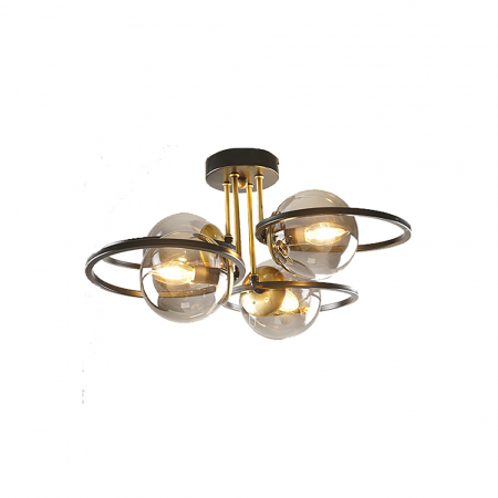 Lustre - Lustră Nalan 4XE27 negru Oktay