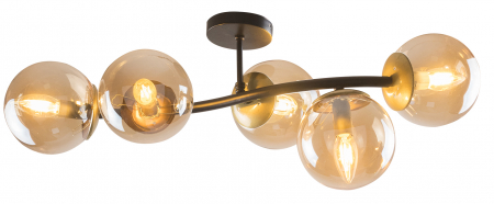 Lustre - Lustră Nilufer 5XE27negru antic Oktay