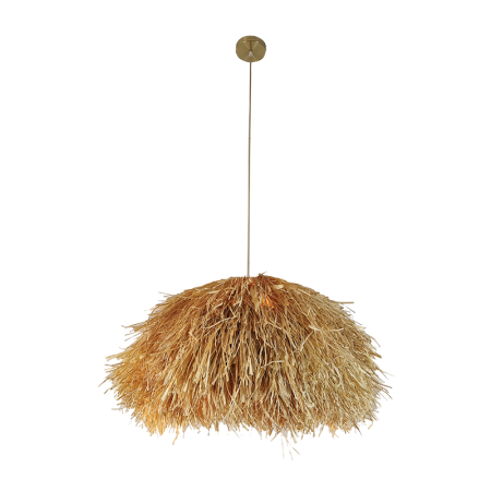 Lustre - Lustră suspendată din rafie naturală Zambelis Lights E27