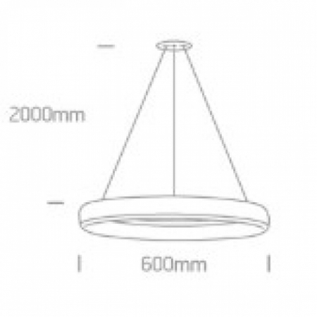 Lustra tip Cerc, Led suspendat Diametru 600mm, 40W, IP20  63114/W/W; 63114/B/W [2]