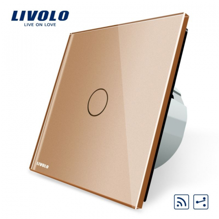 Intrerupator cap scara / cap cruce wireless cu touch Livolo din sticla [3]