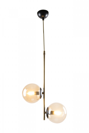 Lustre - Pendul Alara 2XE27 negru antic Oktay