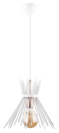 Lustre - Pendul Cali 1XE27 alb cupru Oktay