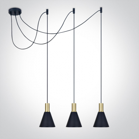 Pendul E27, 3x10W, IP20, Diametru 153mm X Inaltime 228mm 63122B/BBS; 63122B/CU; 63122B/B [2]