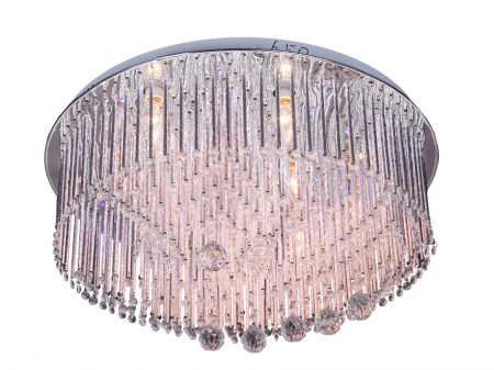 Aplice / Plafoniere - Plafoniera Crystal Crom 8xE27 40W