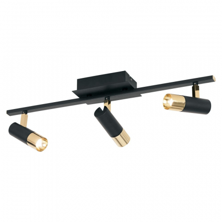 Aplice / Plafoniere - Plafoniera Negru/Alama 3X5W