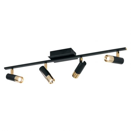 Aplice / Plafoniere - Plafoniera Negru/Alama 4X5W