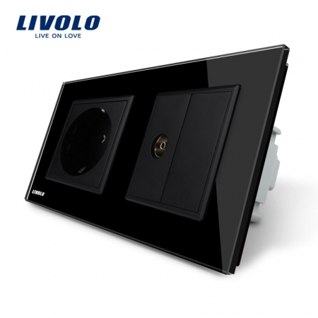 Prize - Priză dublă Schuko + Tv VL-C7C1EU/VL-C791V-11