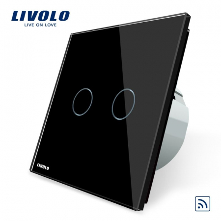 Intrerupator Dublu Wireless cu touch Livolo din sticla [2]