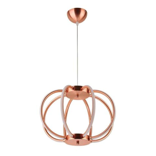 Lustre - Pendul LED Horoz Electric Electra Red Copper, Chrome