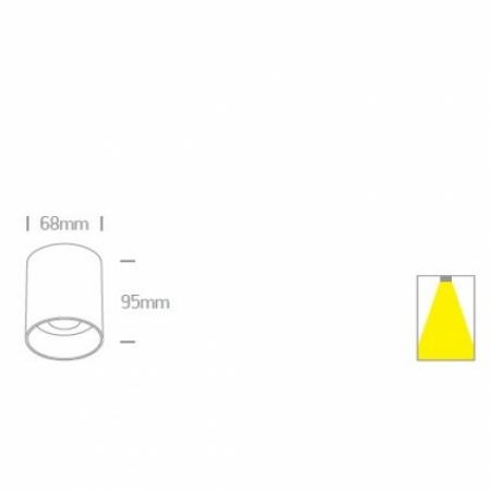 Spot aplicat fix, GU10, 10W, Dark Light 12105N/W; 12105N/B [2]
