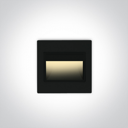 Iluminat Scari/Trepte - Spot de Veghe Incastrat, 1.5W, Dark Light, IP20 68007/W/W; 68007/B/W