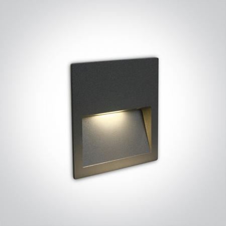 Iluminat Scari/Trepte - Spot de Veghe Incastrat, 3W, Dark Light, IP65, Lungime 115mm x Latime 115mm x Grosime 35mm  68068A/W/W
