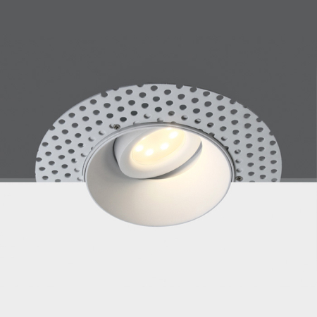 Spoturi LED - Spot încastrat trimless orientabil GU10 MR16 Ø150 mm alb