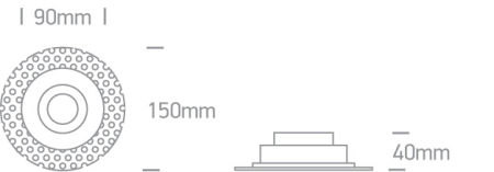 Spot încastrat trimless orientabil GU10 MR16 Ø150 mm alb [1]
