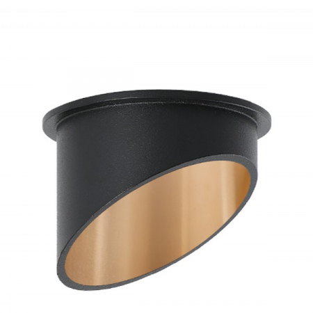 Spoturi / Proiectoare - SPOT NEGRU/int.AURIU ROTUND PT GU10 ALFA-D