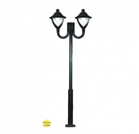 Stalpi Decorativi - Stalp Decorativ Echipat 2BEPP 02 / 4M Negru