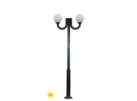 Stalpi Decorativi - Stalp Decorativ Echipat 2Glo 02 / 3M Negru