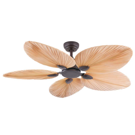 Plafoniere cu ventilator integrat - Ventilator de tavan suspendat Zambelis, 5 pale, motor DC, fără iluminare