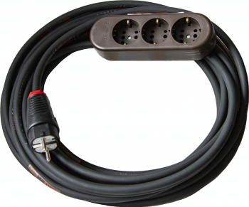 Prelungitor cu multipriza 3 intrari, cablu cauciucat Titanex 1m 3x2,5mm [1]