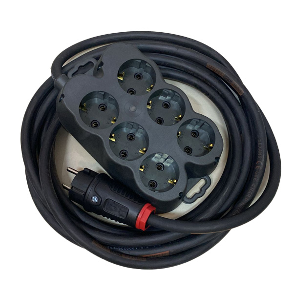 Prelungitor 10 m, cablu 3x2.5 TITANEX , multipriza cauciuc [3]