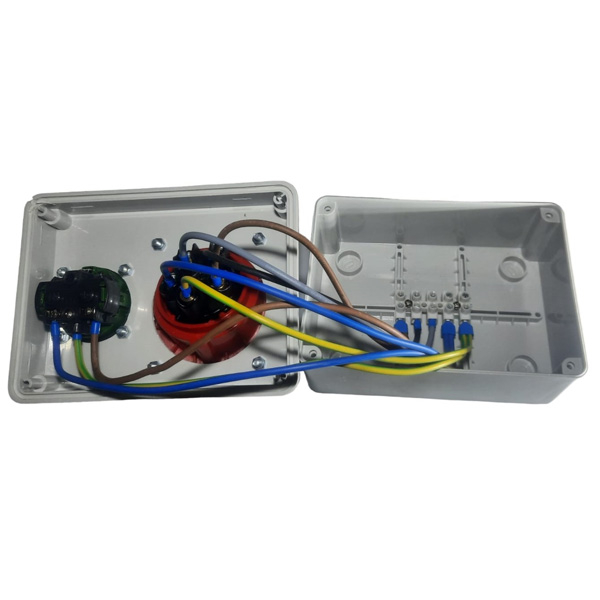 Tablou organizare santier echipata cu 1 priza 5 poli 3P+N+E 32A 400V si 1 priza schuko 16A 230V IP44 150x110mm [2]