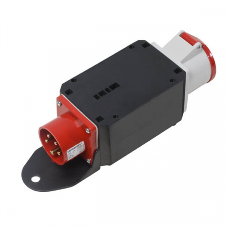 Adaptor trifazic industrial MIXO IP44 intrare 5 poli 16A iesire 5 poli 32A [1]