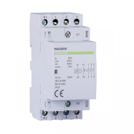 Contactori - Contactor modular Noark 25A 2 module 4NO 230V