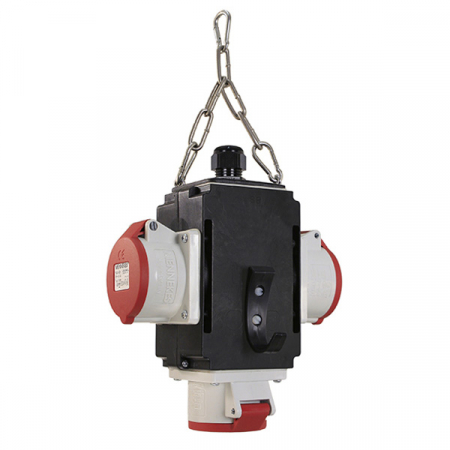 Policarbonat - Distribuitor de energie suspendat cu 3 prize trifazice 400V 5 poli 16A IP44