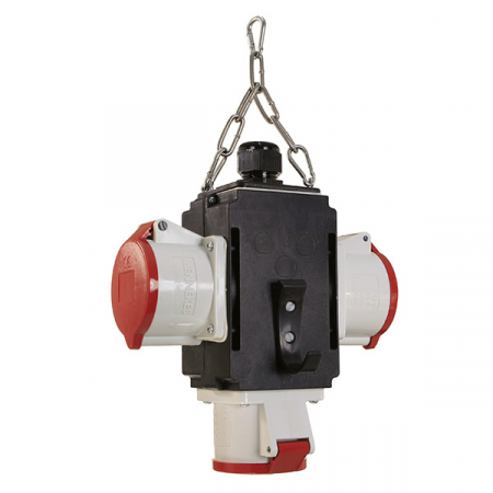 Policarbonat - Distribuitor de energie suspendat cu 3 prize trifazice 400V 5 poli 32A IP44