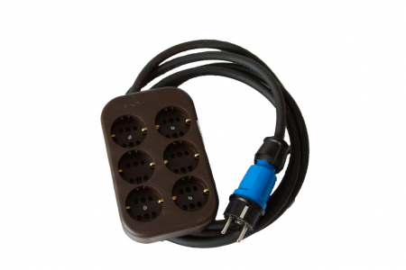 Prelungitoare - Prelungitor cu multipriza Kontavill Legrand cu 6 intrari, stecher si cablu cauciucat MCCG de 10m 3x1,5mm