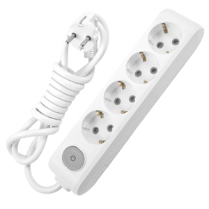 MULTIPRIZE, STECHERE, CUPLE - Prelungitor Schuko 4P, protectie copii, 3m