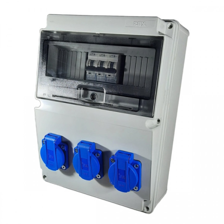 Tablou organizare santier - panou-din-plastic-echipat-1-priza-5-poli-32a-si-2-prize-monofazice-16a-190x140mm-1763